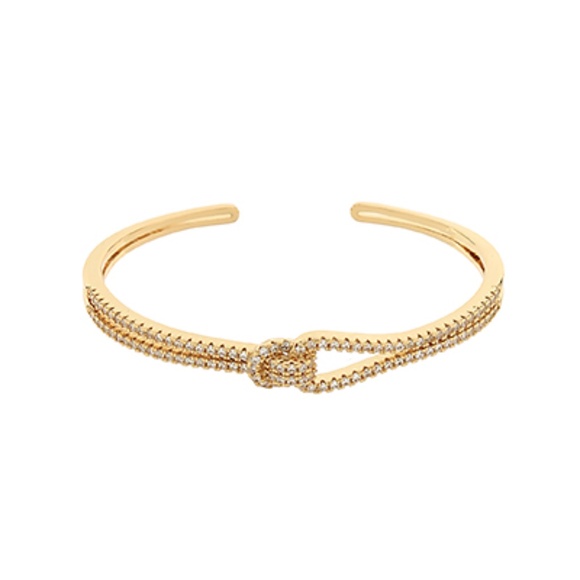 Layered & Pave CZ Cuff Bracelet - Picture 1 of 1